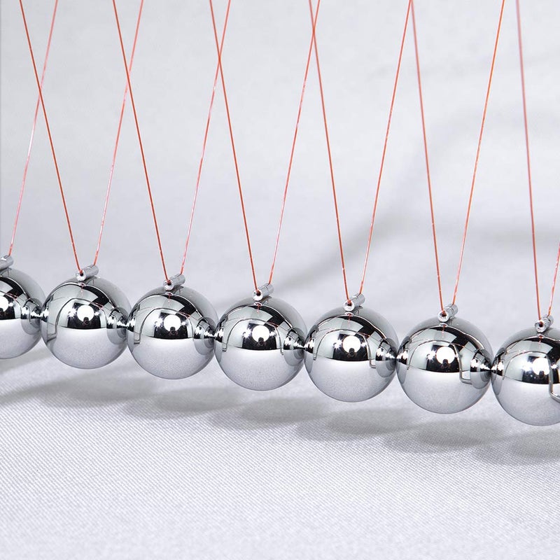 CERROPI Newtons Cradle Pendulum with 7 Balls, Classic Swing Newton Balance Ball, 30+ Sec Swingtime, Science Physics Gadget, Desk Toys & Office Gadgets for Desk Decorations - Image 4